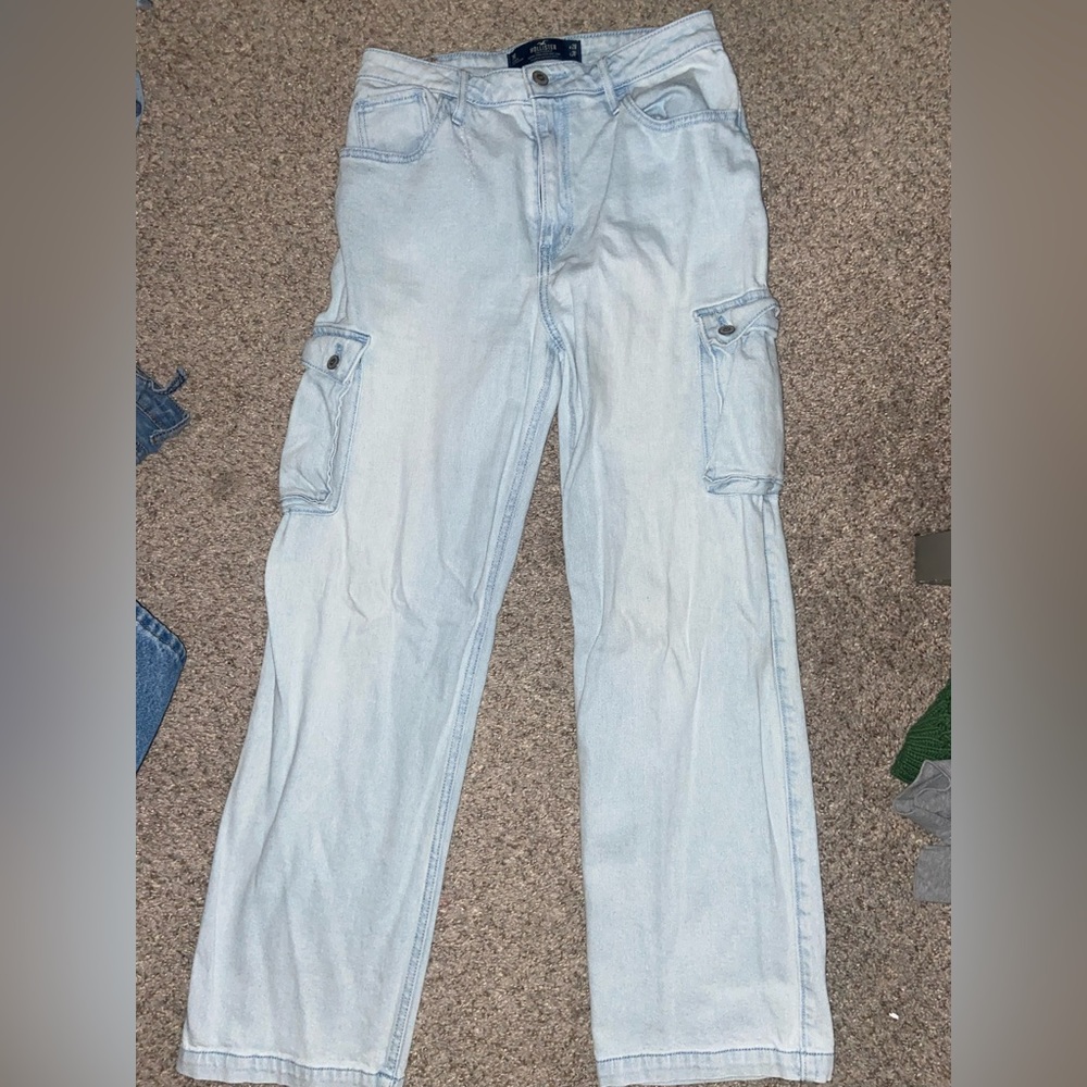 hollister cute light blue cargos